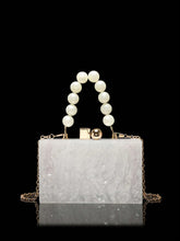 Load image into Gallery viewer, Pearl Crossbody Handbag With Pearl Chain Strap