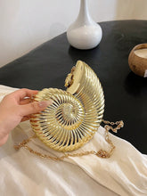 Load image into Gallery viewer, Acrylic Hard Shell Conch Shape With Additional Metal Chain