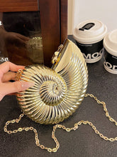 Load image into Gallery viewer, Acrylic Hard Shell Conch Shape With Additional Metal Chain