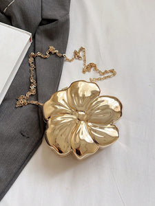 Flower Shaped Mini Handbag With Metal Chain