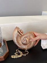 Load image into Gallery viewer, Acrylic Hard Shell Conch Shape With Additional Metal Chain