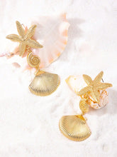 Load image into Gallery viewer, Summer Holiday Sea Starfish Shell Earrings