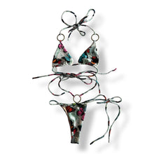 Load image into Gallery viewer, Bottoms #7 Double String With Ring Single Tie- Desert Sage Butterfly Collection