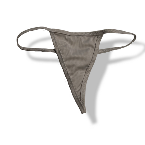 Bottoms #1 Thin Fixed String Thong- Fog Gray Neutrals Collection