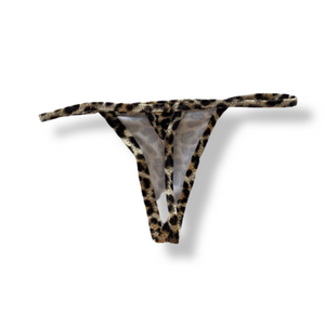 Bottoms #1 Thin Fixed String Thong- Leopard Safari Collection